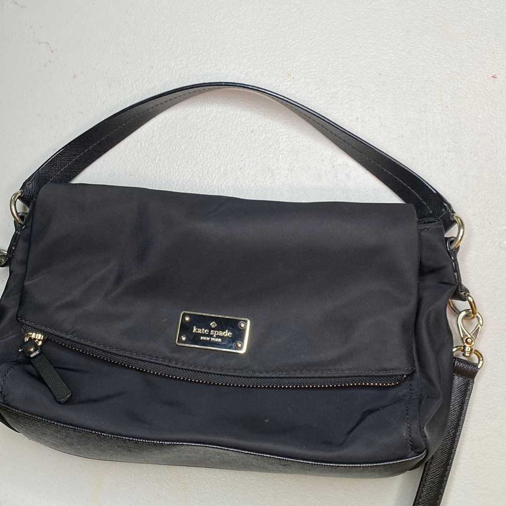 Cross body black Satin material Kate spade small purse
